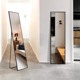 Standing Mirror Full Length Mirror,Large Floor Mirror with Aluminium Frame for Door