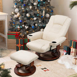 Reclining Chair with Vibration Massage Faux Leather Recliner