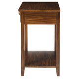 Night Owl Nightstand with USB Ports-Warm Brown