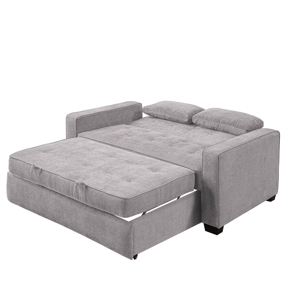 Ainsley Queen Size Convertible Sofa Bed, Light Grey