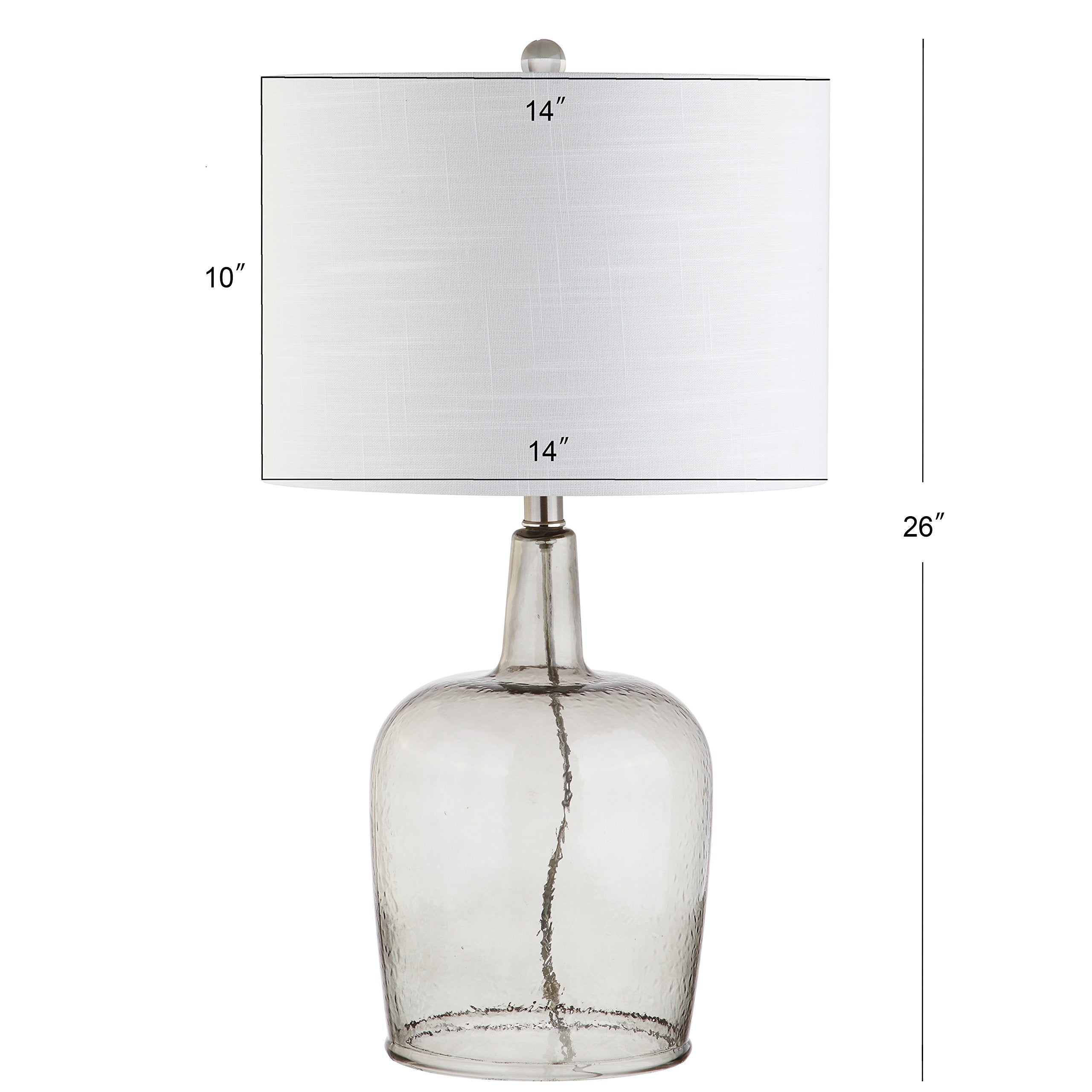 Augustine 26" Glass LED Table Lamp Modern Contemporary Bedside Desk