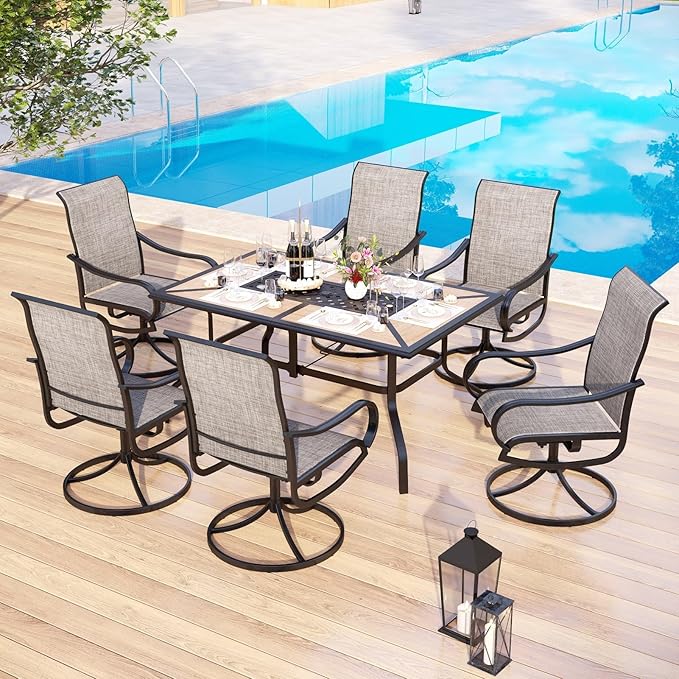 Outdoor Patio Dining Set for 6, Outdoor Furniture Set