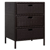 Outdoor Towel Cabinet, PE Rattan Pool Storage Organizer
