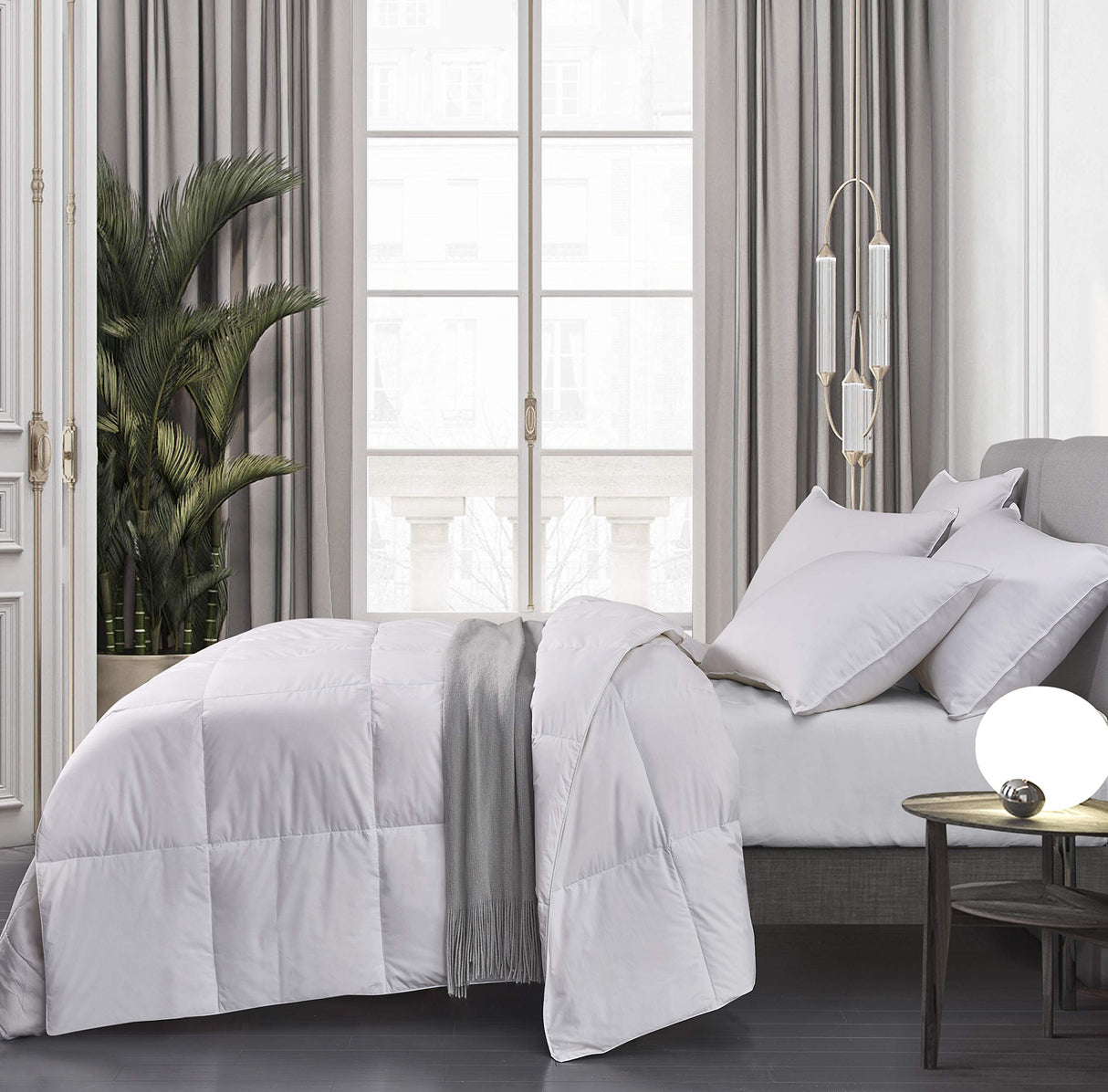 Extra Warmth White Down Fiber Comforters, Full/Queen
