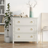 Farmhouse 3-Drawer Dresser, Fully-Assembled French Country Chest of Drawers