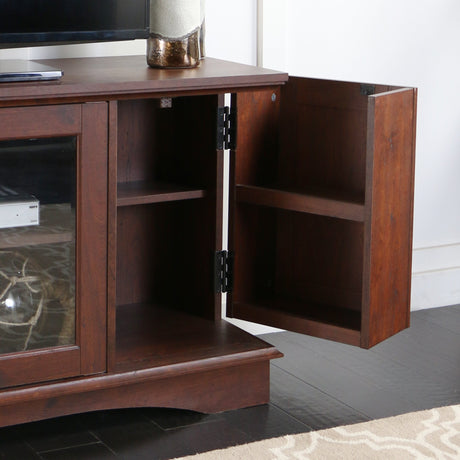 Traditional Wood Universal TV Stand with Storage Cabinets for TV's up to 65"