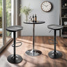 Set of 2 Barstools, Bar Chairs with Backrest and Footrest