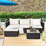 5 Piece Outdoor Patio Furniture Set, Sturdy Frame and Weight Capacity Up to 360 Pounds