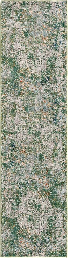 Madison Collection Accent Rug - 2'2" x 4', Ivory & Teal, Modern Abstract Design,