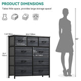 Dresser with 9 Drawers - Fabric Storage Tower, Organizer Unit for Living Room, Hallway