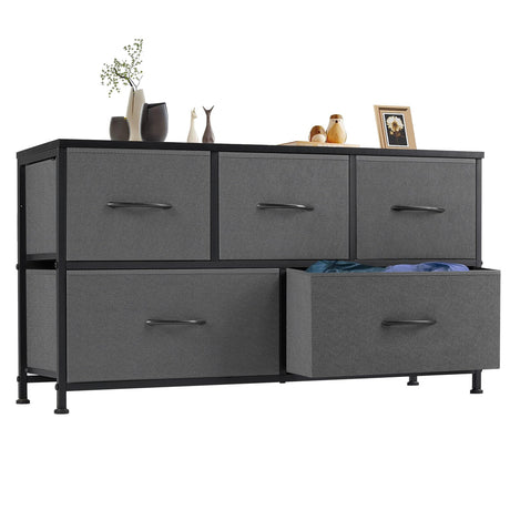 Dresser, Dresser for Bedroom Furniture, Storage Drawers, TV Stand Fabric Storage Tower