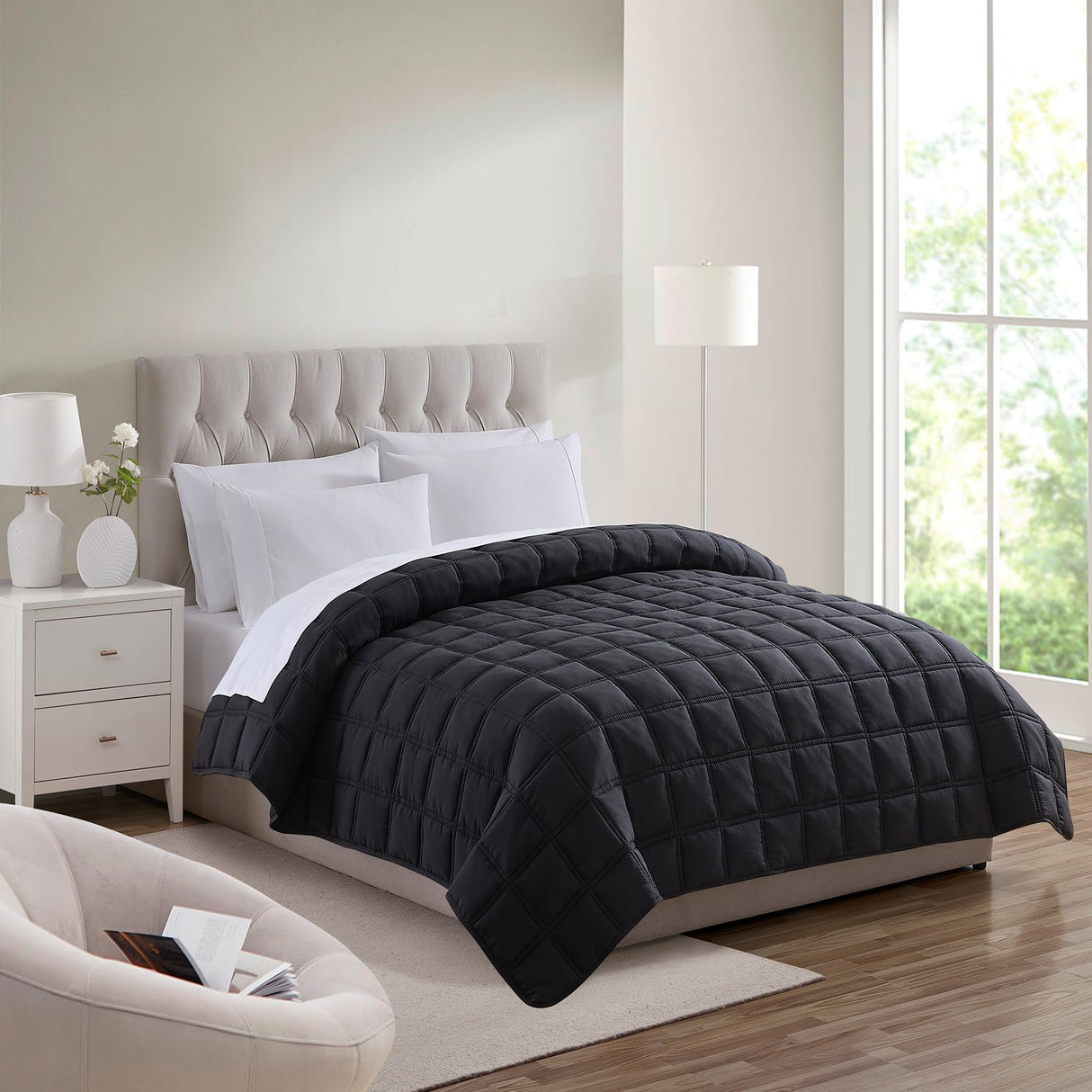Comforter Full Size Oversized Double Box Stitch Duvet Insert – Soft, Fluffy, Generously Filled Down Alternative Bedding for All