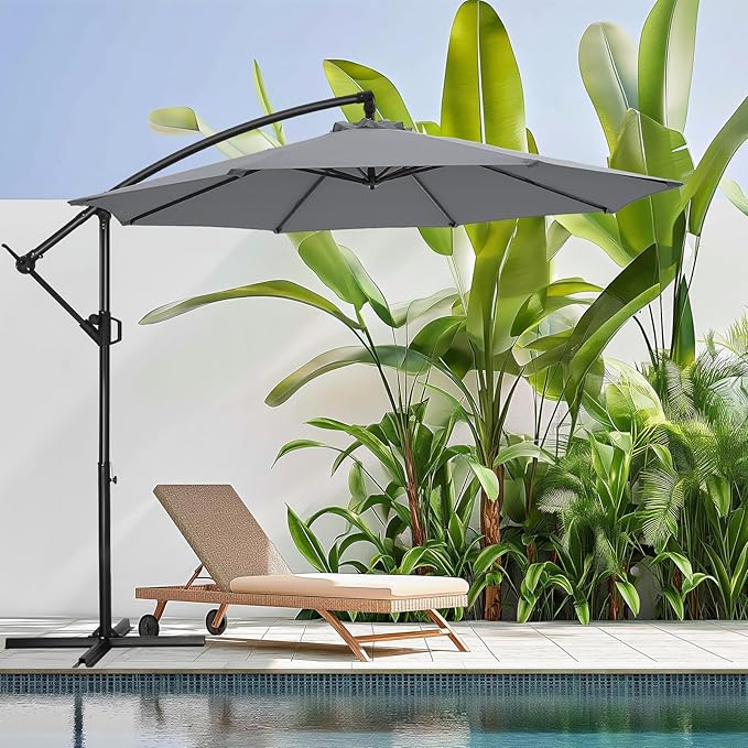 10ft Offset Patio Umbrella - Offset Hanging Cantilever Patio Outdoor Market Umbrella