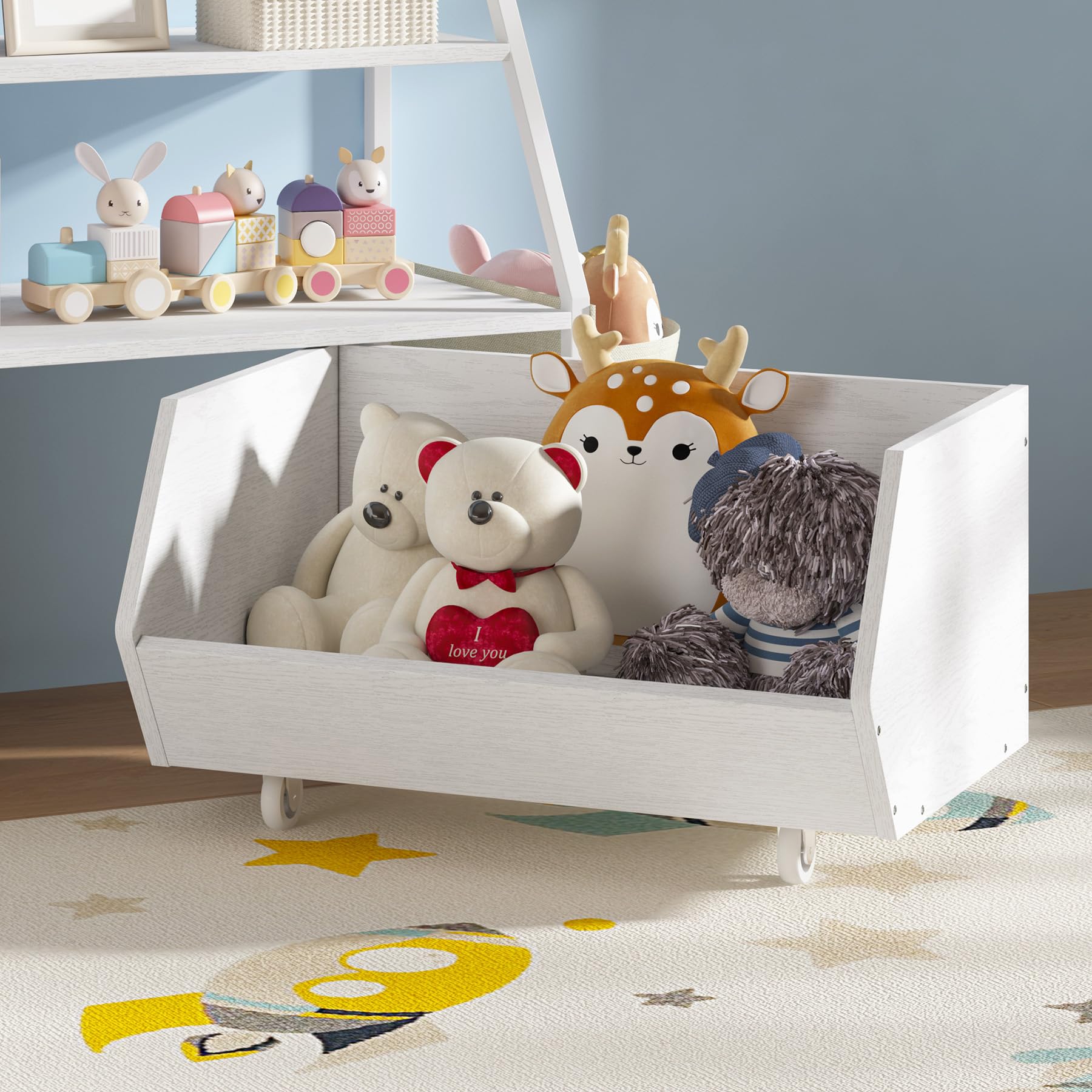Kids Bookshelf Toy Storage and Organizer, Boys and Girls Muti-Functional