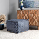Aztec Print Indoor/Outdoor Ottoman Pouf