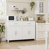 Buffet Sideboard Cabinet with Storage, White Coffee Bar Cabinet, Modern Kitchen