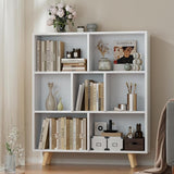 Bookshelf, 3 Tier Book Shelf with Legs, Modern Small Bookcase Storage Organizer Book