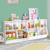 E-Commerce Kids Bookshelf, 35.4" L Storage Organizer with Bookcase, Toy Storage