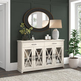 Lennox 60W Farmhouse Sideboard Buffet Cabinet with Drawers in Linen