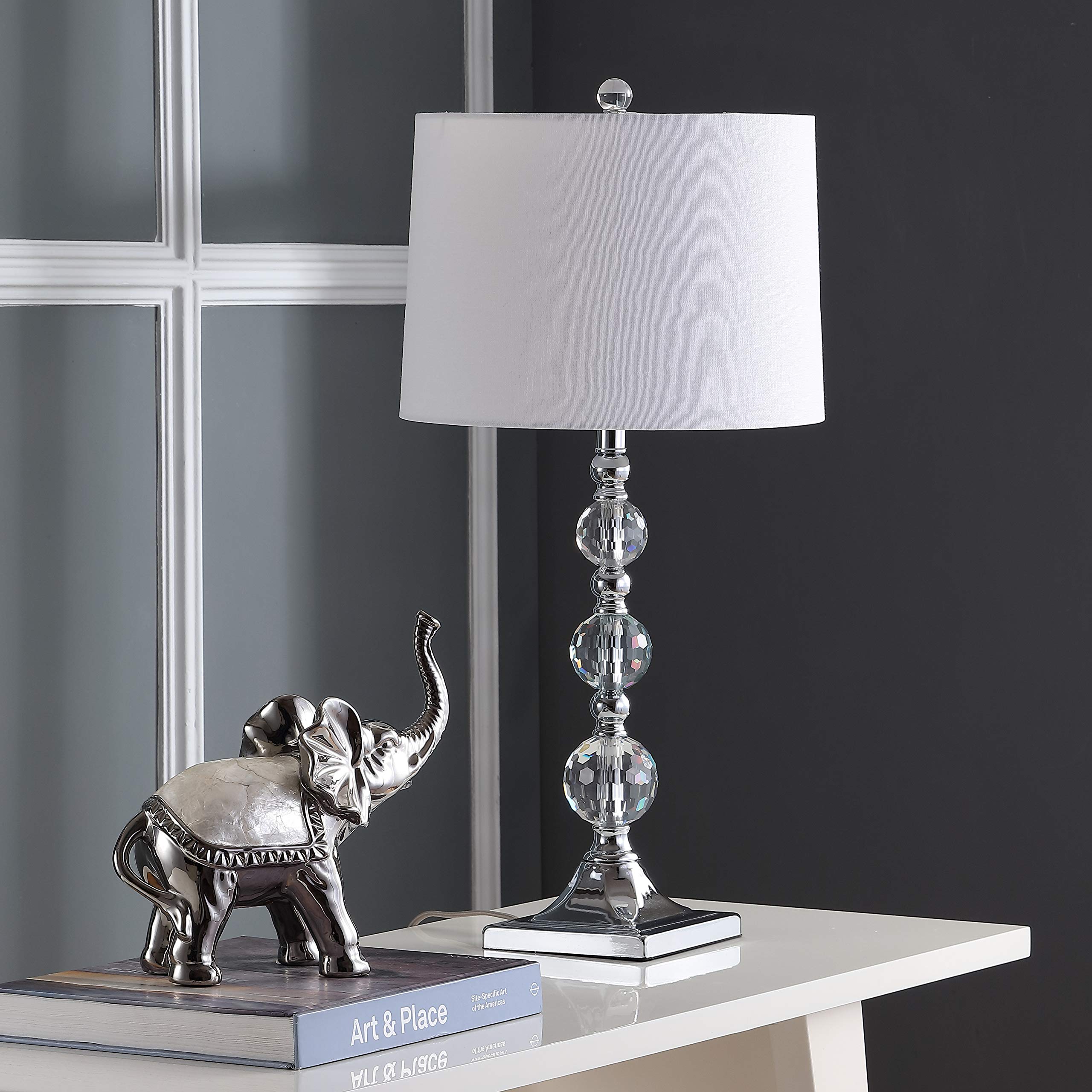 Lighting Collection Maeve Modern Crystal Ball 28-inch Bedroom Living Room Home Office