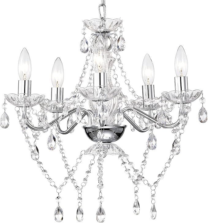 White Chandelier Crystal Chandeliers 5 Light White Acrylic Chandelier Girls Chandelier