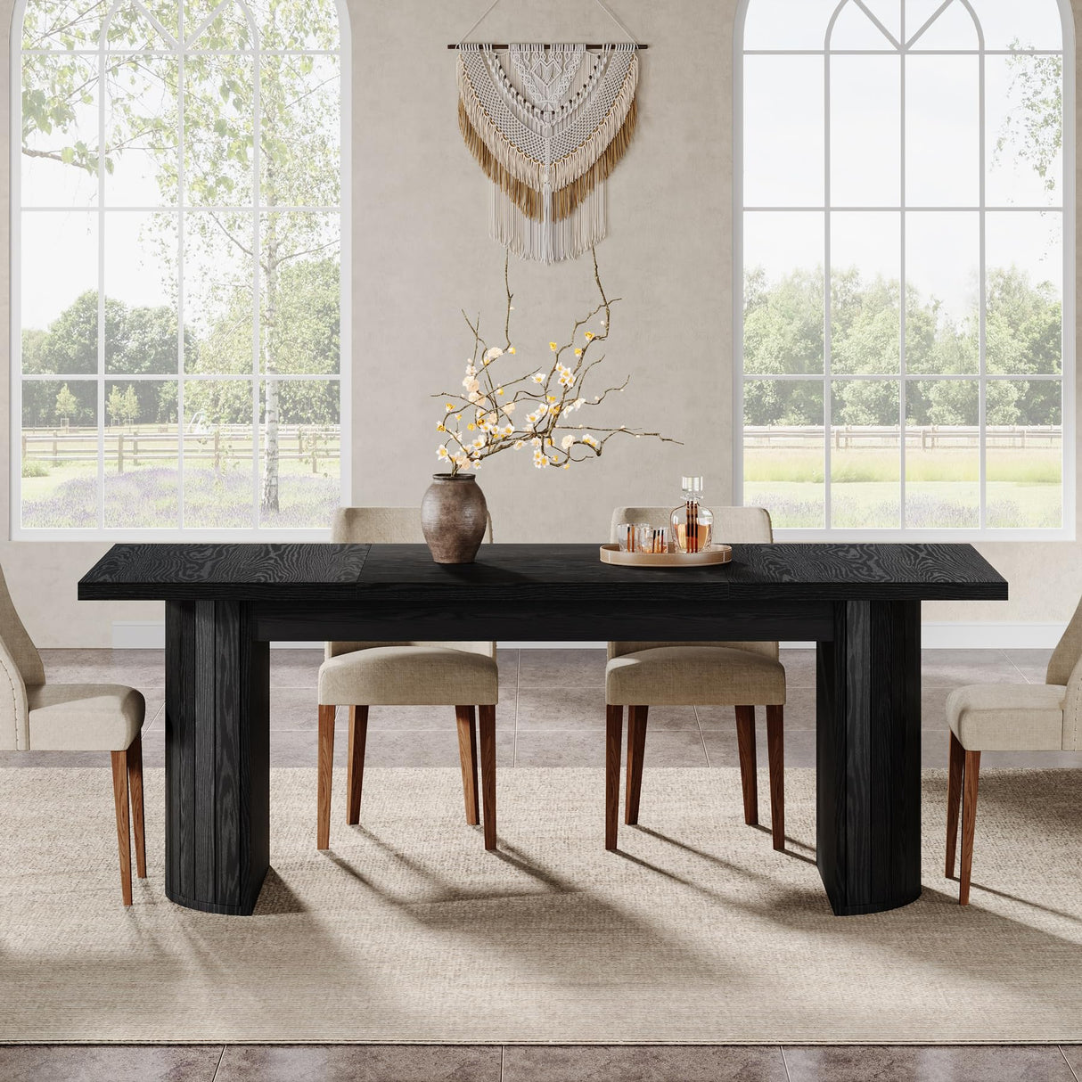 78.7" Extra Long Dining Table for 6-8 People
