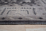 Hand-Knotted Wool Oushak Rug - Charcoal 9x12
