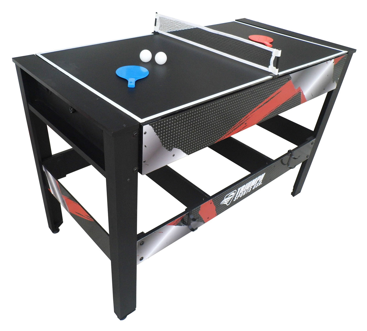 USA 4-in-1 Rotating Swivel Multigame Table – Air Hockey, Billiards, Table Tennis