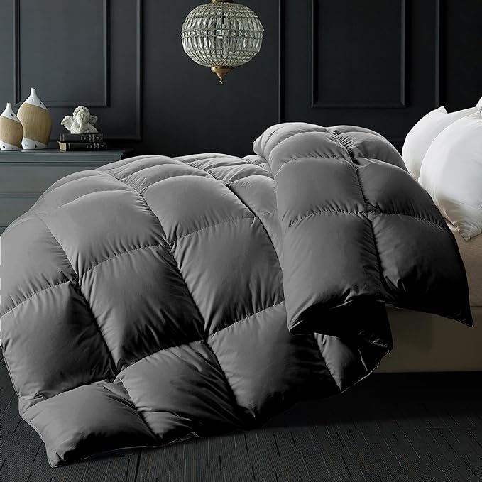 Goose Feather Down Comforter Queen Size - White Down Duvet Insert