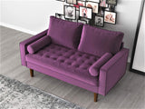 Womble Velvet Upholstered Living Room Diamond Tufted Chesterfield with Gleaming