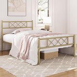 Metal Bed Frame Platform with Headboard and Footboard Mattress Foundation