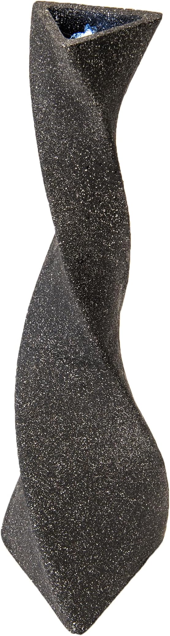 39 in. H Freestanding Resin Fiberglass Sculptural Modern Twisted Pilar Outdoor Garden