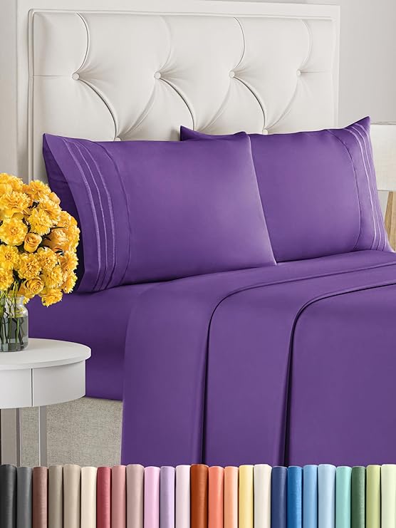 Queen Size Sheet Set - Breathable & Cooling Sheets