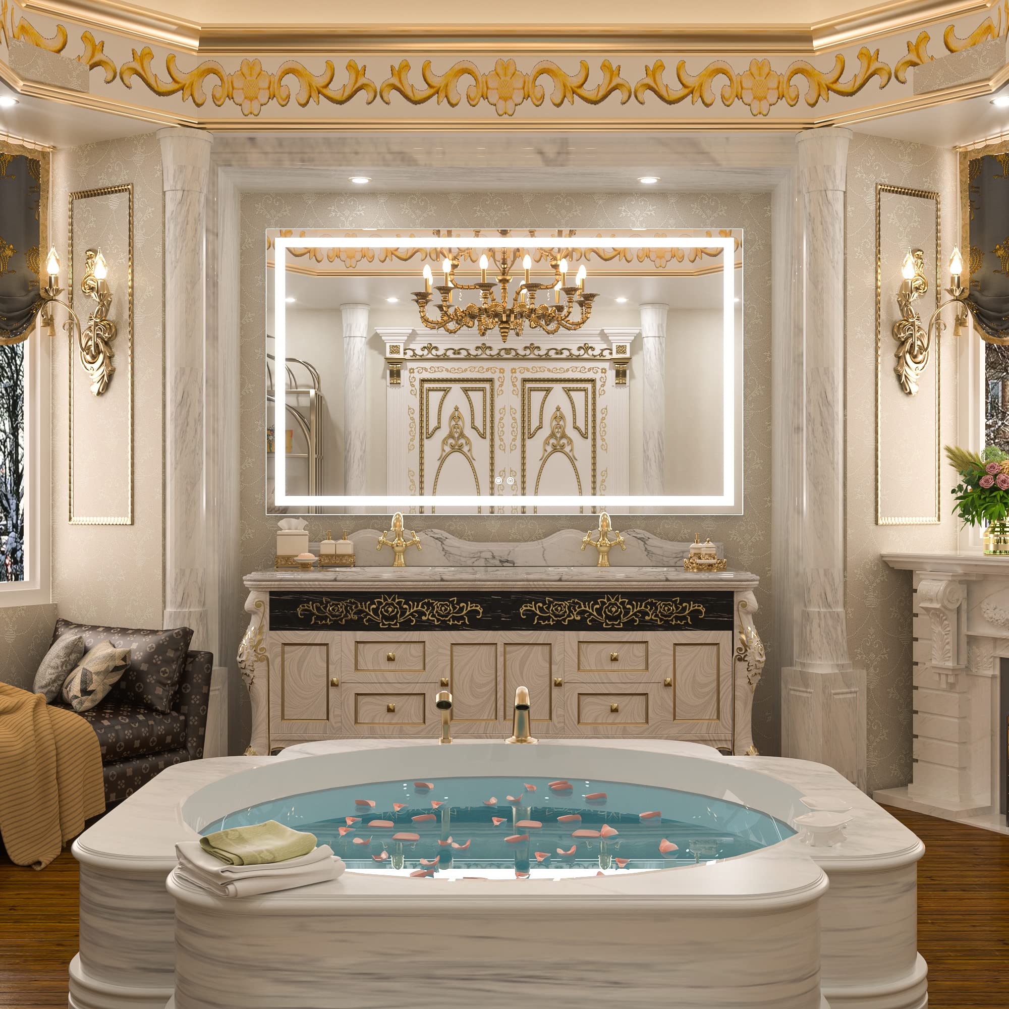 Bathroom Mirror LED, Lighted Vanity Mirror