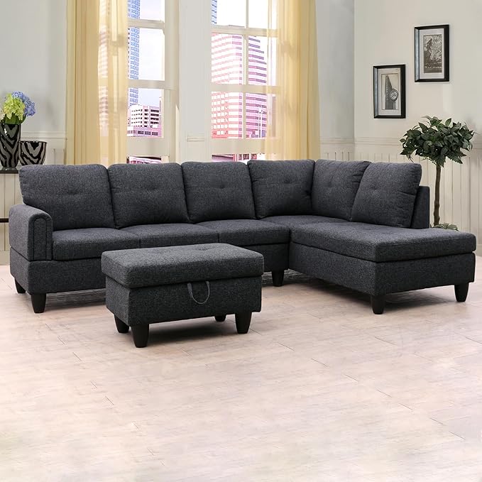 Couches for Living Room L Shaped Couch Upholstered Futon Sofa