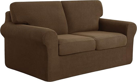 5 Piece Stretch Loveseat Slipcover,Couch Cover for 2 Cushion Washable Sofa Cover