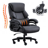 Office Chair Black Leather Ergonomic High Back Big and Tall Executive Home Office Chair