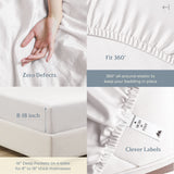 King Size Cotton Sheets Set - 500 Thread Count 4 PC 100% Cotton Sheets for King Bed,