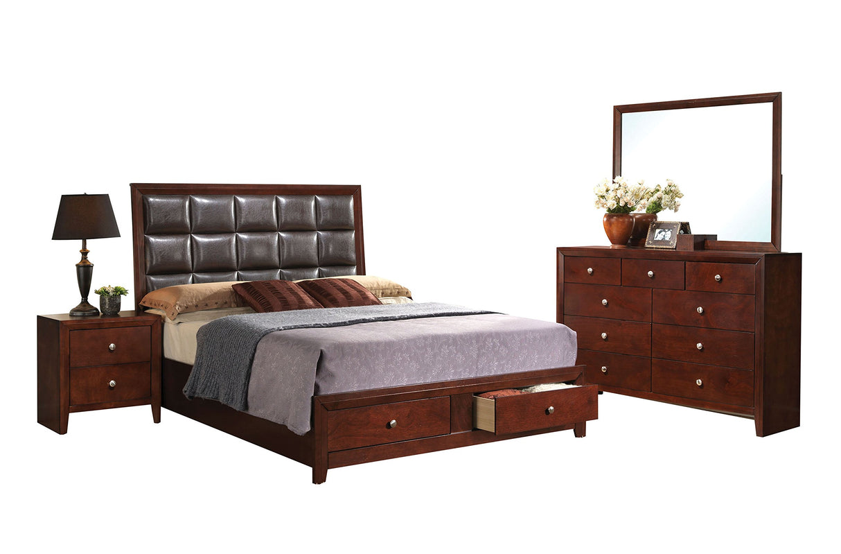 Furniture Ilana Queen Bed 4-Piece Bedroom Set with Storage