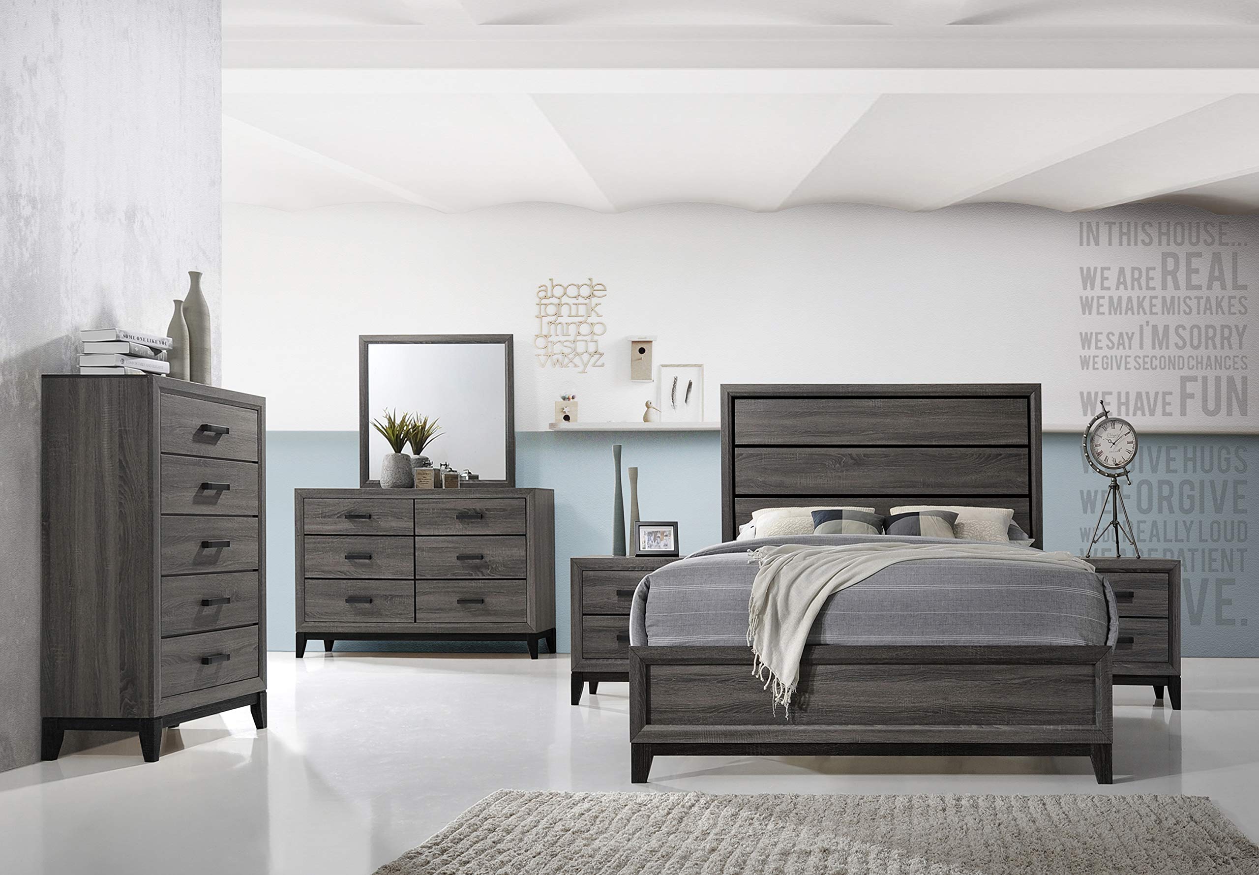 Ambroise 2-Drawer Wooden Nightstand