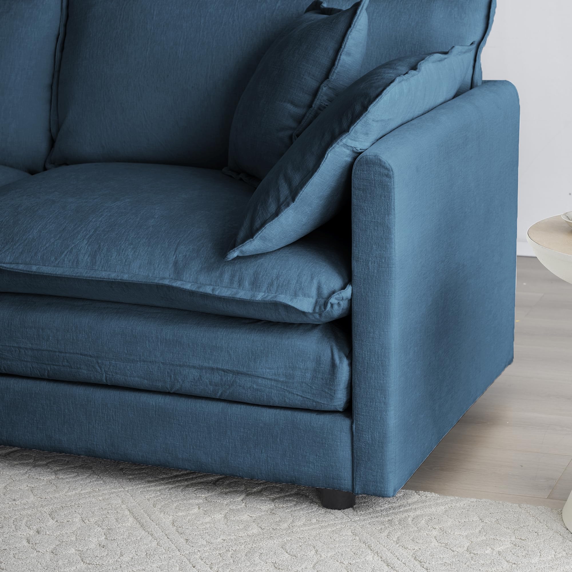 Comfortable Deep Seat Chenille Loveseat, Modern Love Seat 2-Seater Sofa Couch