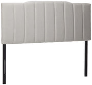 Satish Upholstered Channel Stitched Headboard in Light Grey