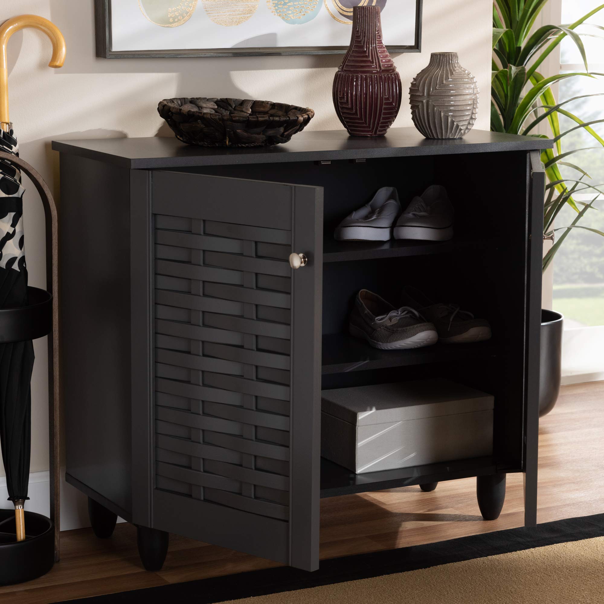 Shoe Cabinets, One Size, Dark Gray