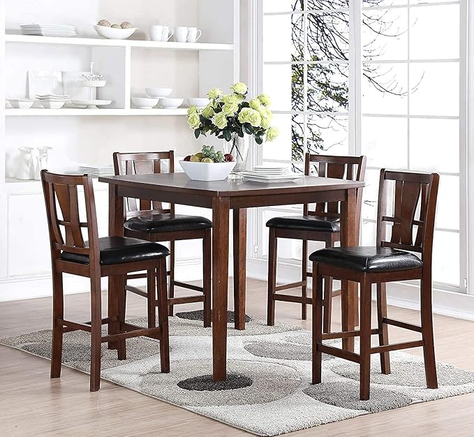 Dixon Counter Height Dining Set, Espresso, 5-Piece