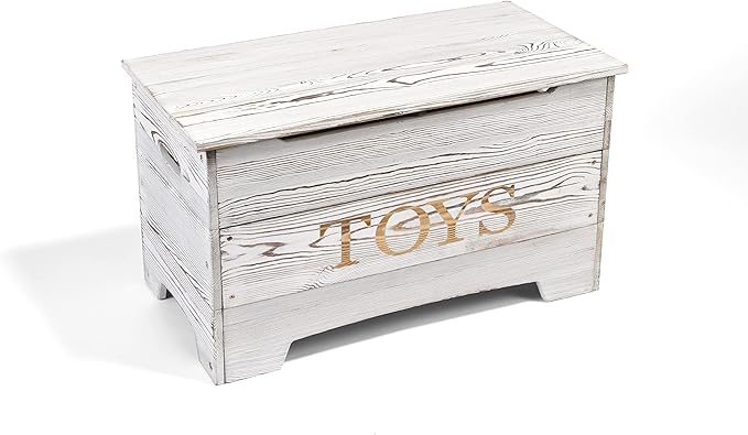 Solid Wood Toy Box in Caramel Brown – Safe, Customizable Storage for Kids' Toys