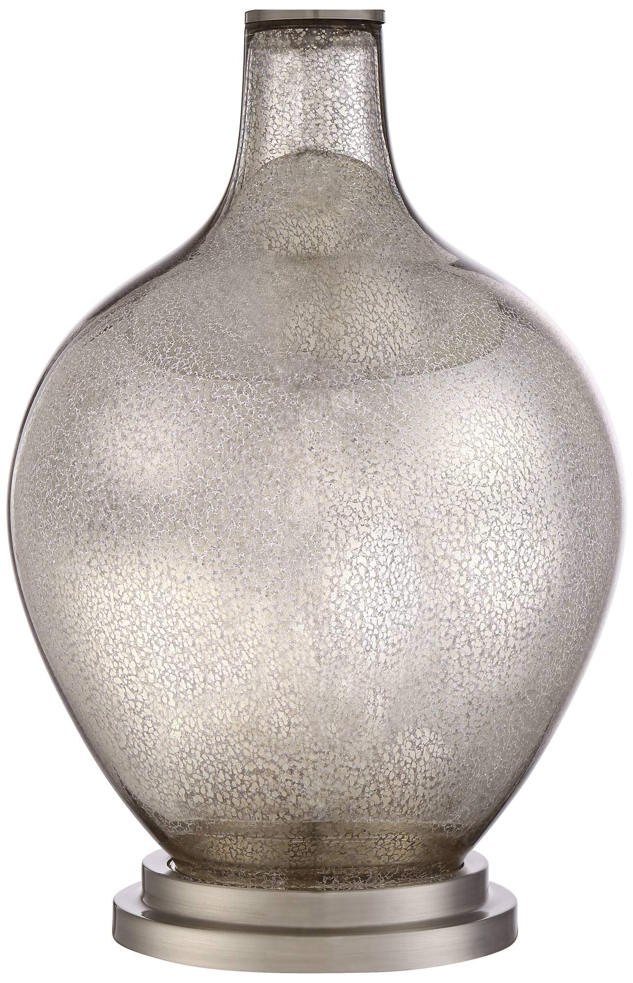 Louie 28 1/2" Tall Modern Luxe End Table Lamp Silver Mercury Glass Single