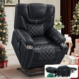 for Seniors: 9988 High Density Foam Lift Chair with Heat Massage, Reclining to 180, 2 Cup