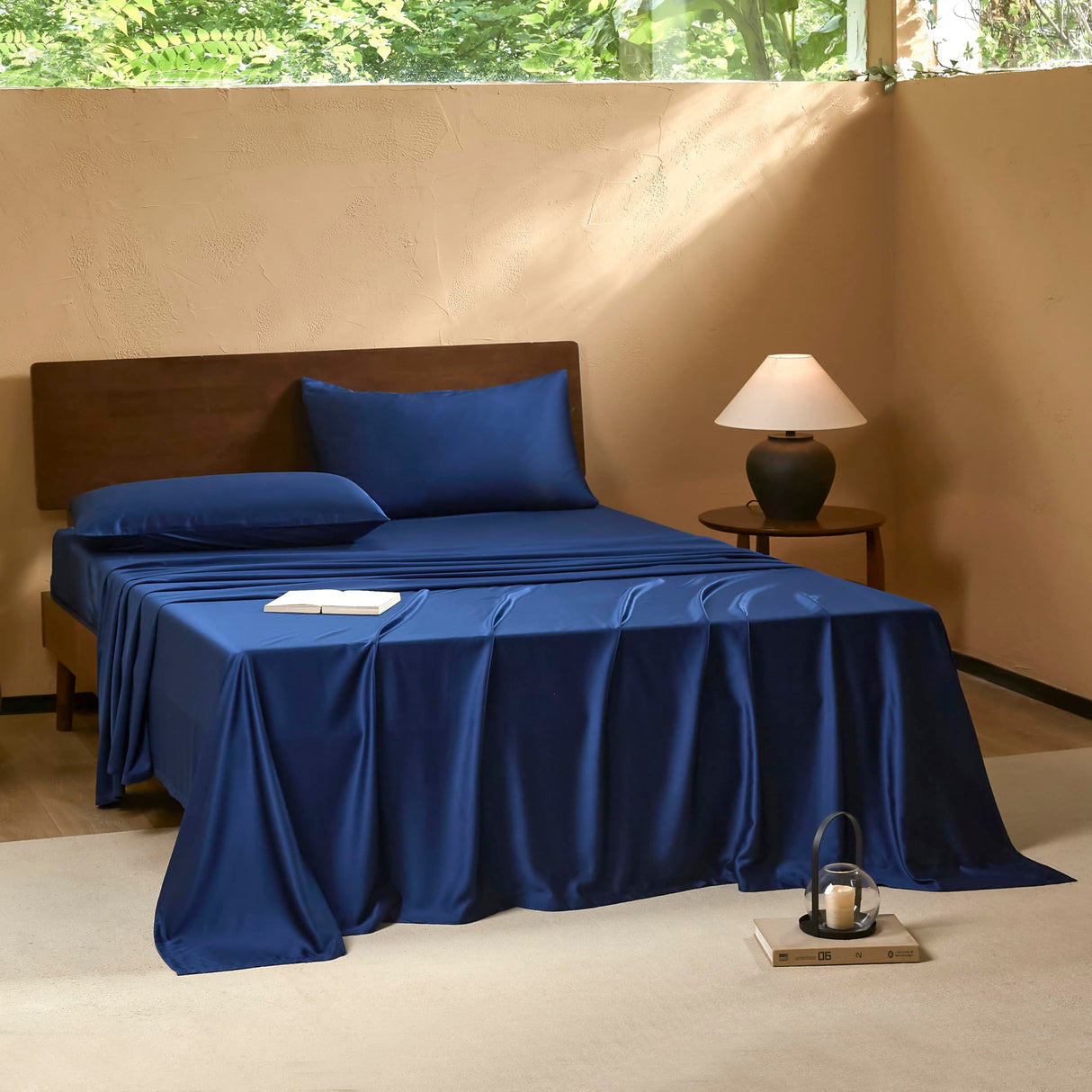 King Sheets Set,Luxuriously 400 Thread Count Organic Rayon Derived from Bamboo