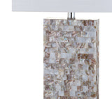 JYL1059A Cannon 29" Seashell and Crystal LED Table Lamp Coastal Contemporary Bedside Desk