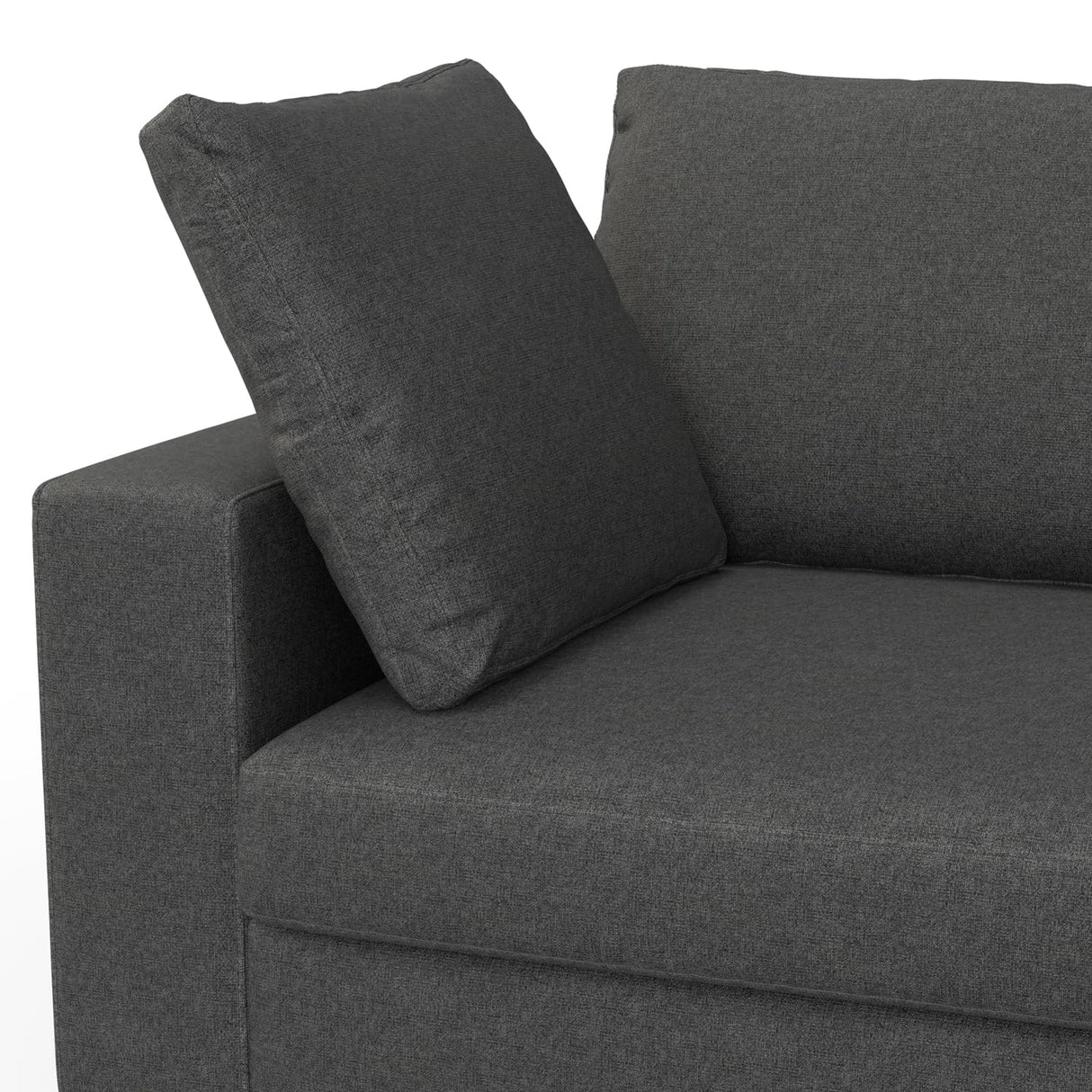 Charlie Sofa in 100% Recycled Polyester Tightly Woven Performance Fabric, Pebble Grey,